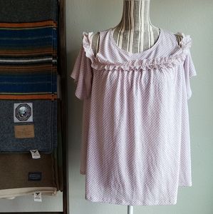 LC Laura Conrad open shoulder top.